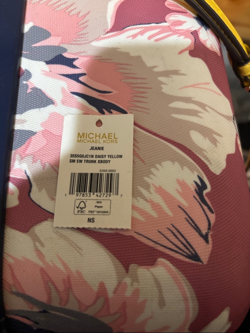 Michael Kors Jeannie Daisy Yellow Trunk Bag - Picture 5 of 5